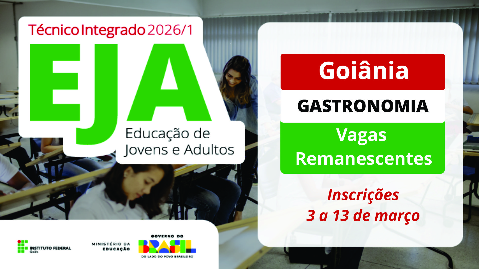 O processo seletivo é aberto a toda a comunidade que tenha o interesse em participar e as vagas serão ocupadas conforme habilitação dos candidatos por ordem de chegada. 